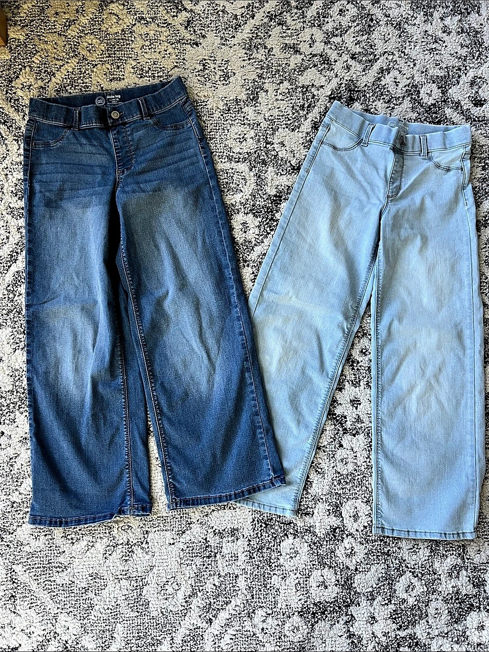 Wonder Nation Wide Leg Jeans Size 10/12 Blue 2-Pair